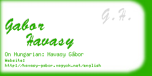 gabor havasy business card
